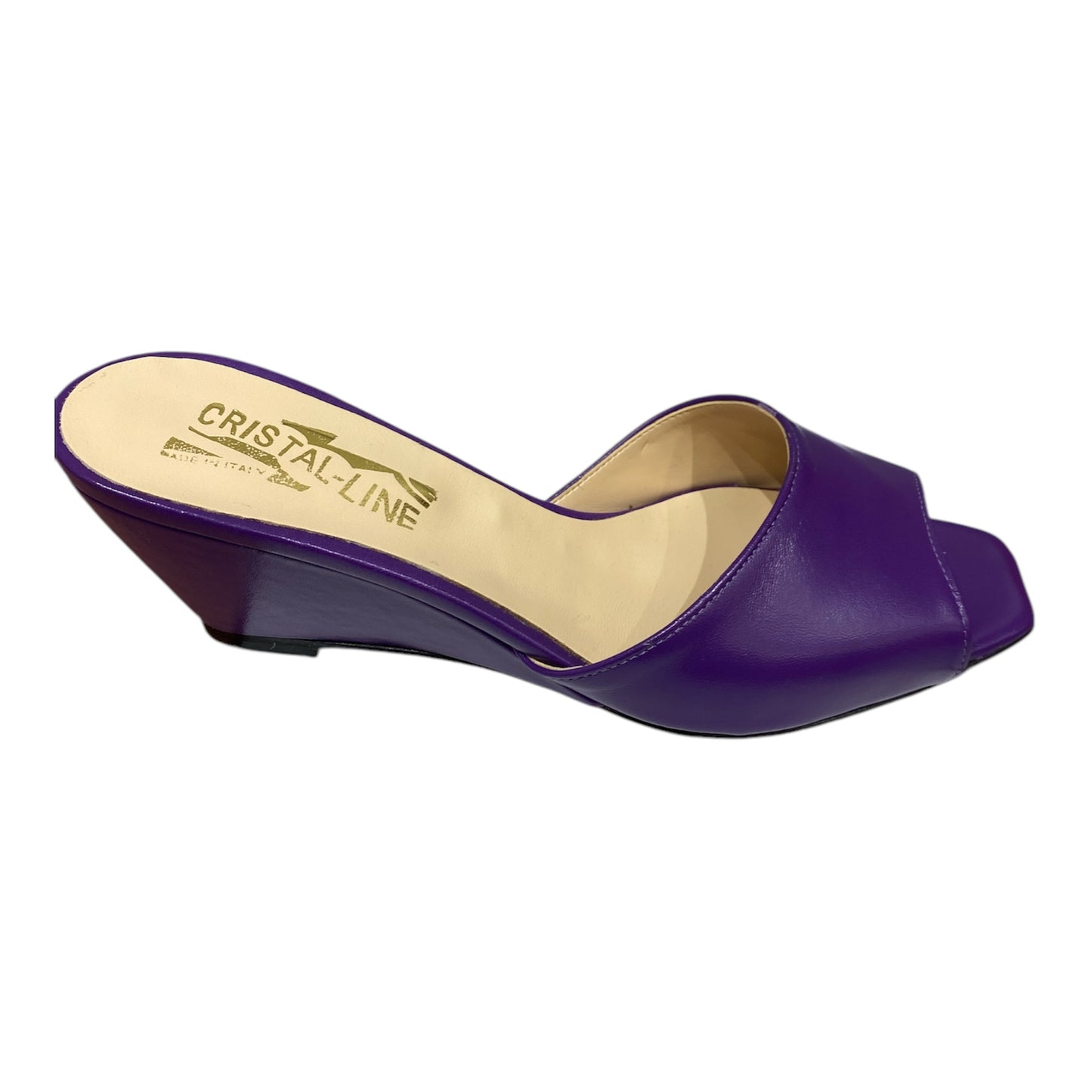 Mules Femmes compensées en cuir Violet