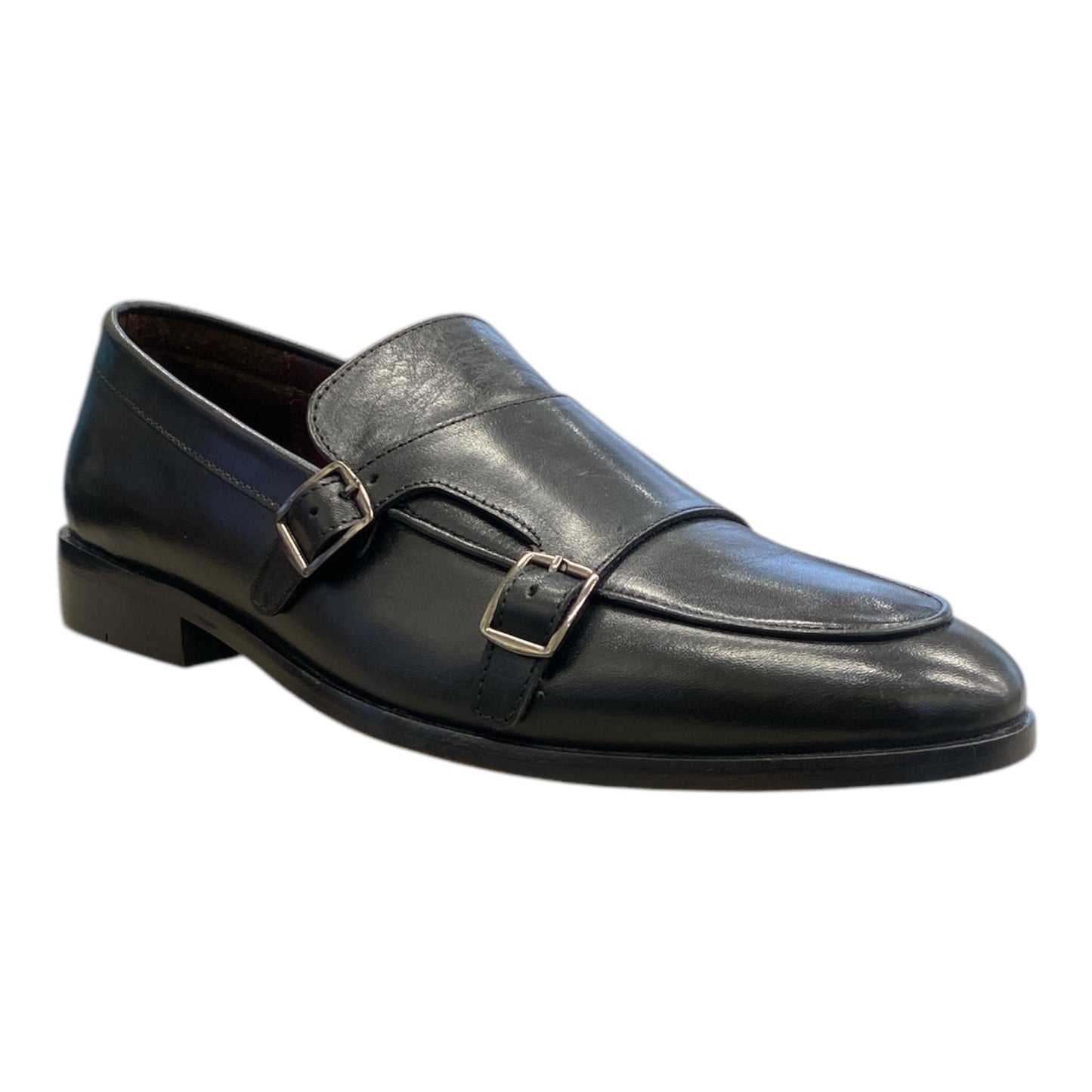 Derbies Hommes Double Boucle Cuir Noir