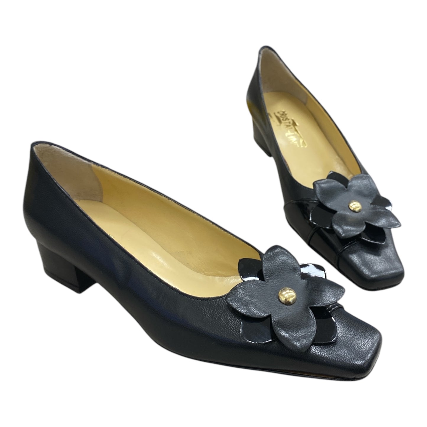 Escarpins CUIR NOIR Petit Talon réf F2