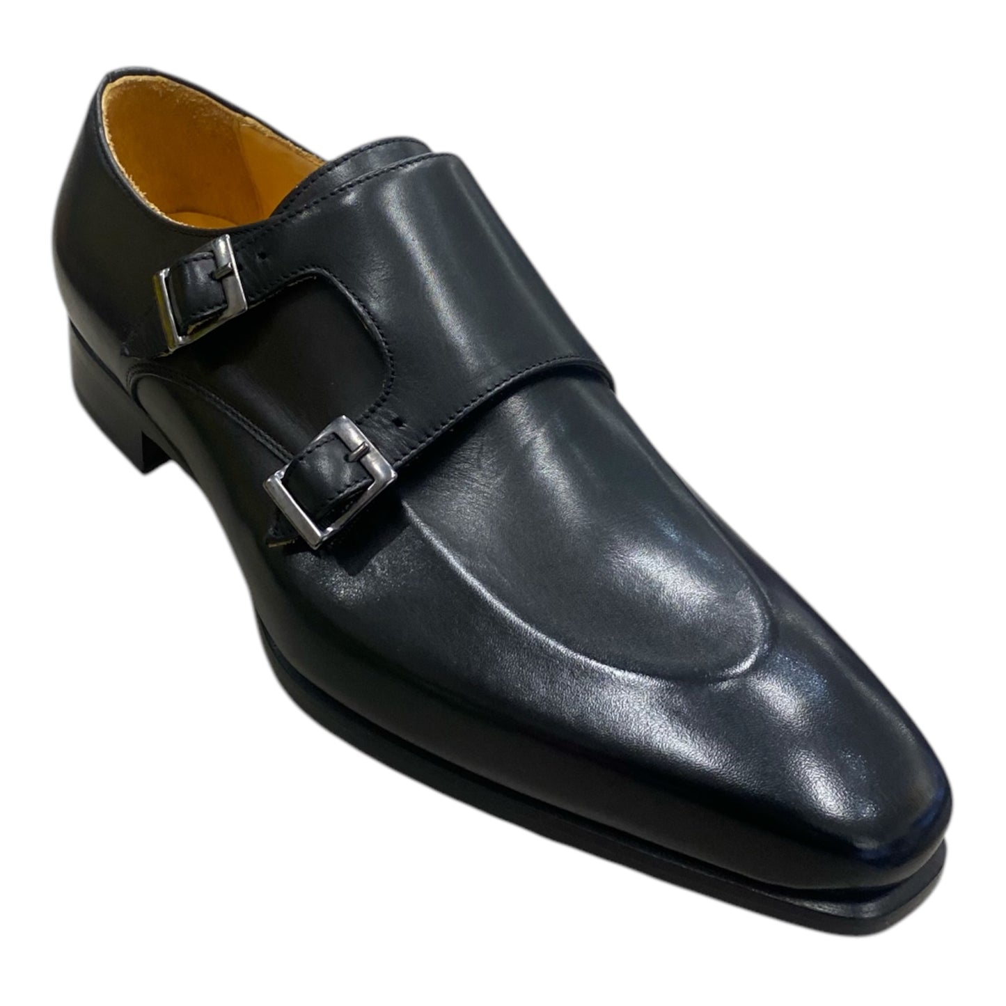Chaussures Double Boucle Cuir Noir