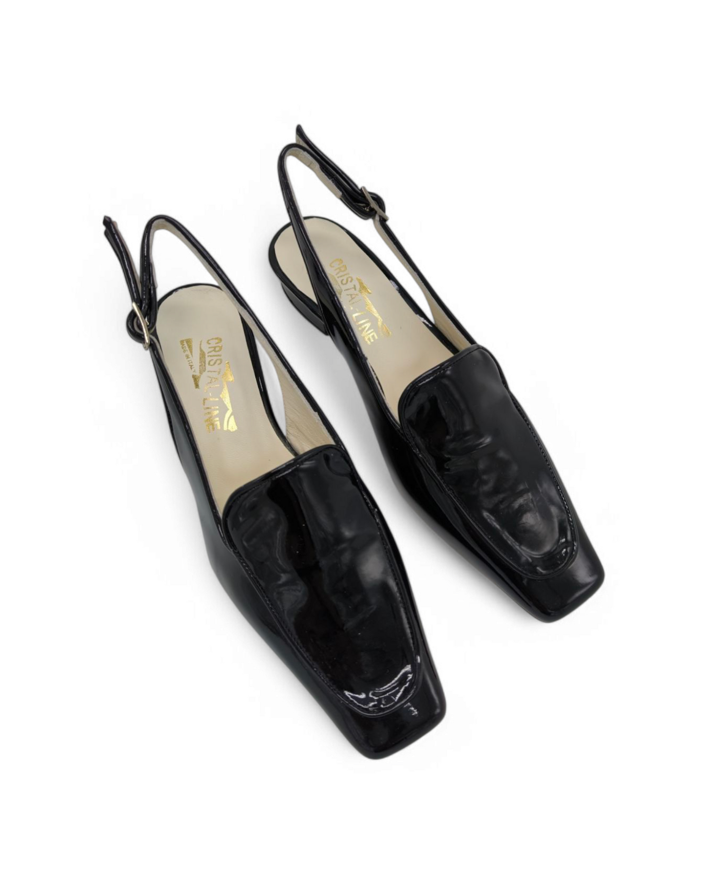 Slingback vernis noires