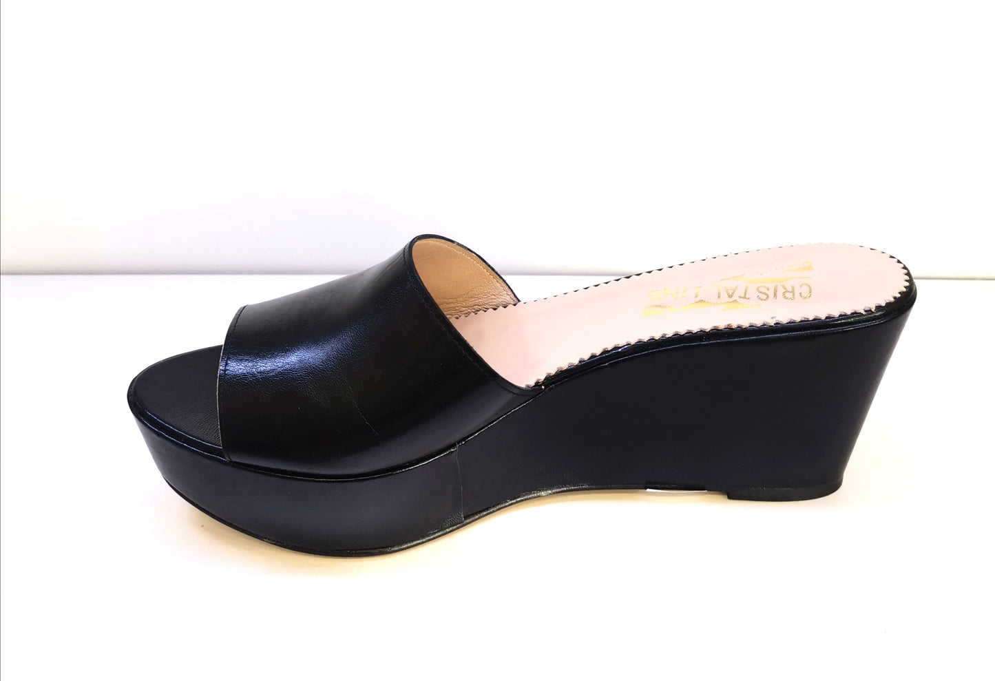 Mules Compensées Noir