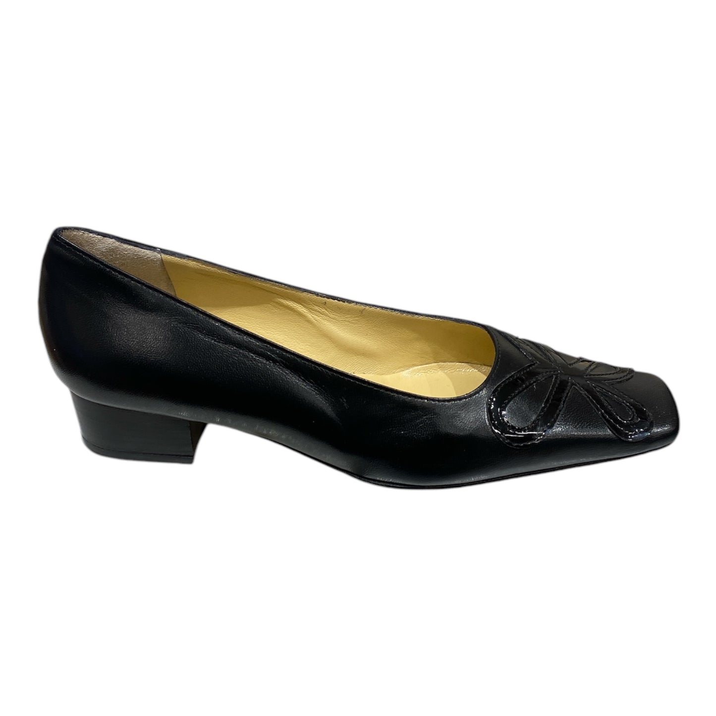 Escarpins CUIR NOIR Petit Talon réf 2359