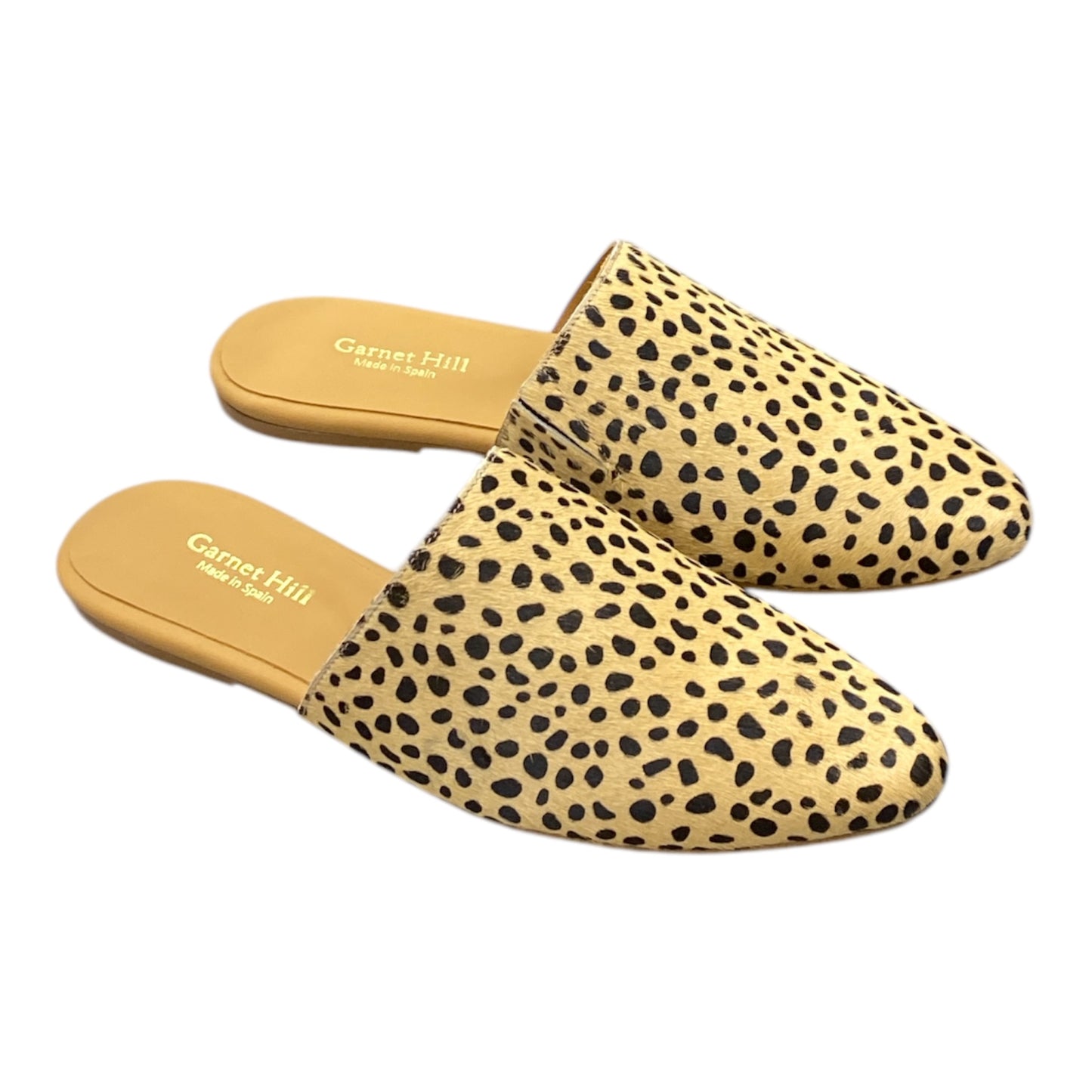 Mules Femmes Plates Suede motif léopard
