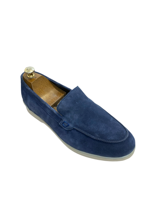 Mocassin Suede Bleu