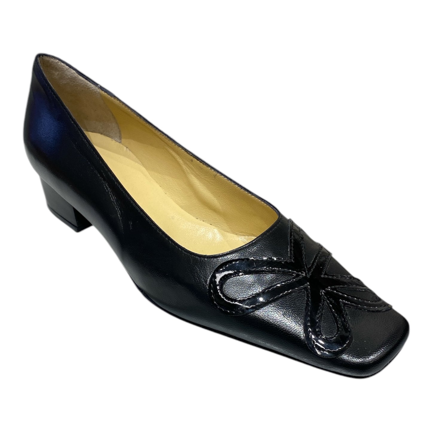 Escarpins CUIR NOIR Petit Talon réf 2359