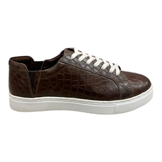 Sneackers Homme Cuir Marron façon Croco