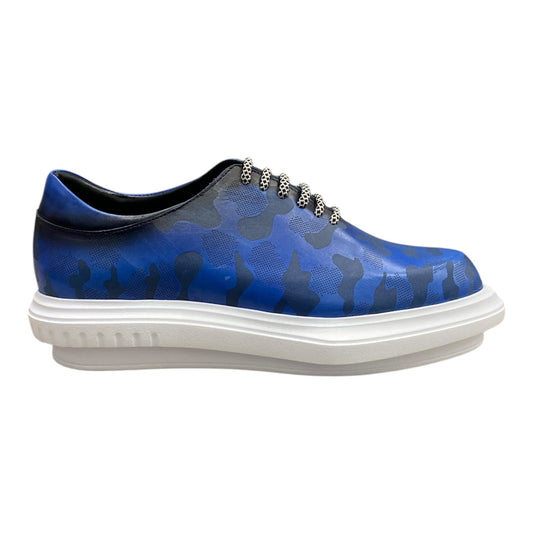 Sneakers Camouflage Cobalt en Cuir