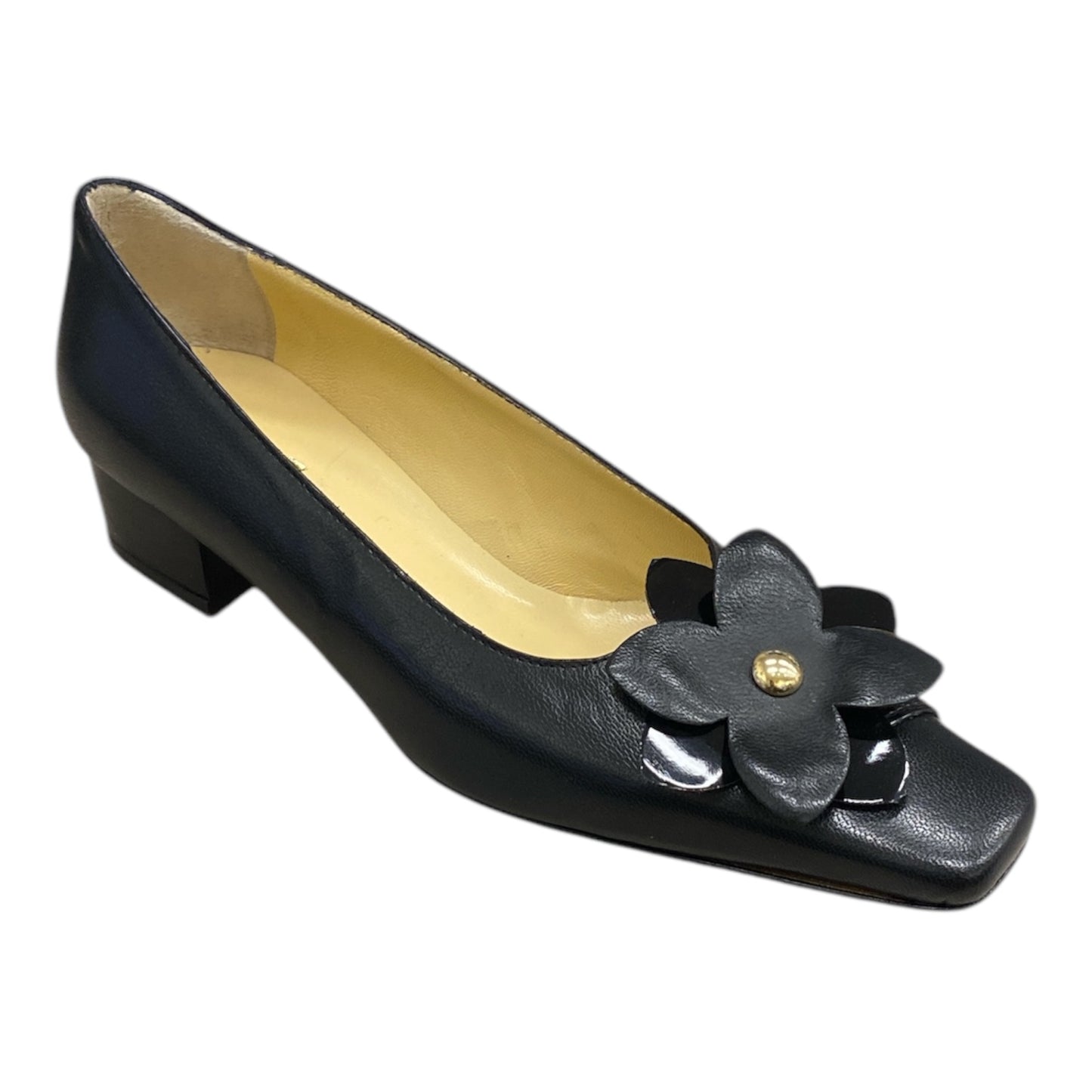 Escarpins CUIR NOIR Petit Talon réf F2