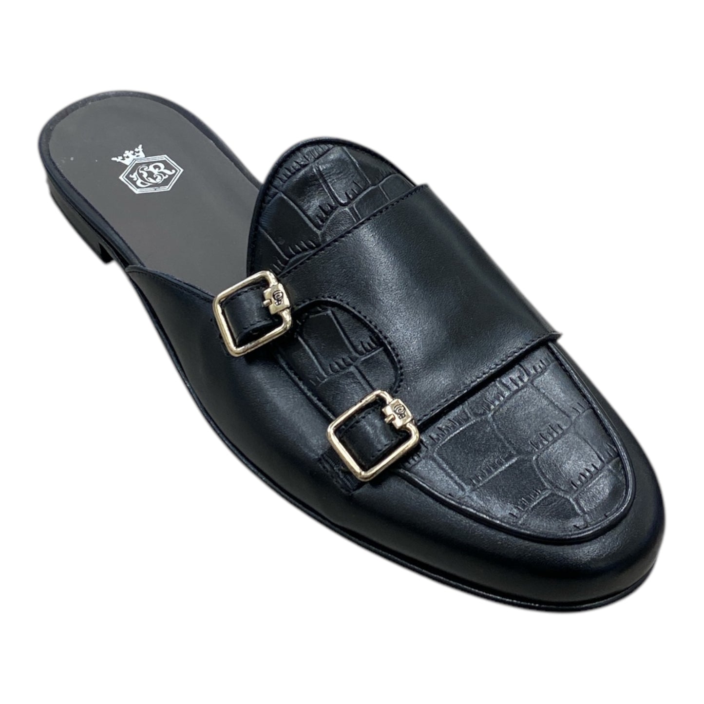 MULES Hommes Cuir noir