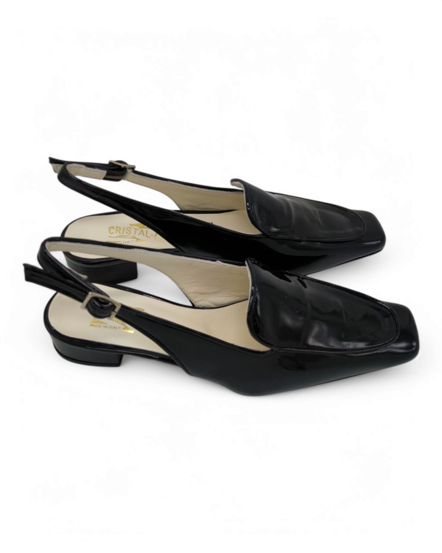 Slingback vernis noires