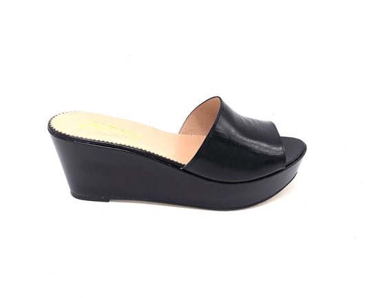 Mules Compensées Noir
